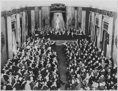 Freemasons at the Grand Orient celebrating the centenary of the 1789 French Revolution, Paris by French Photographer